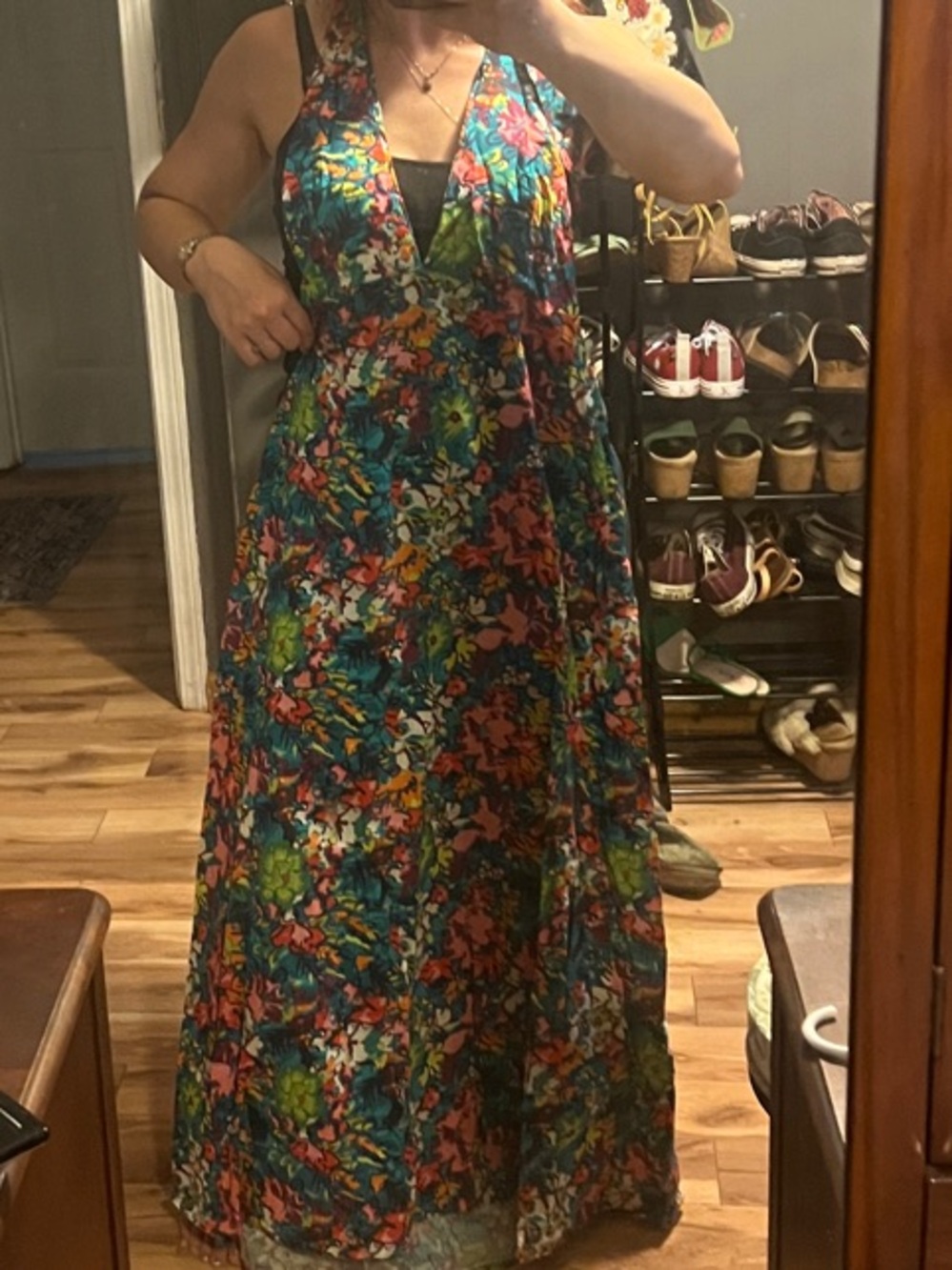 Free People Bright Multicolor Floral Maxi Dress - Picture 4 of 4
